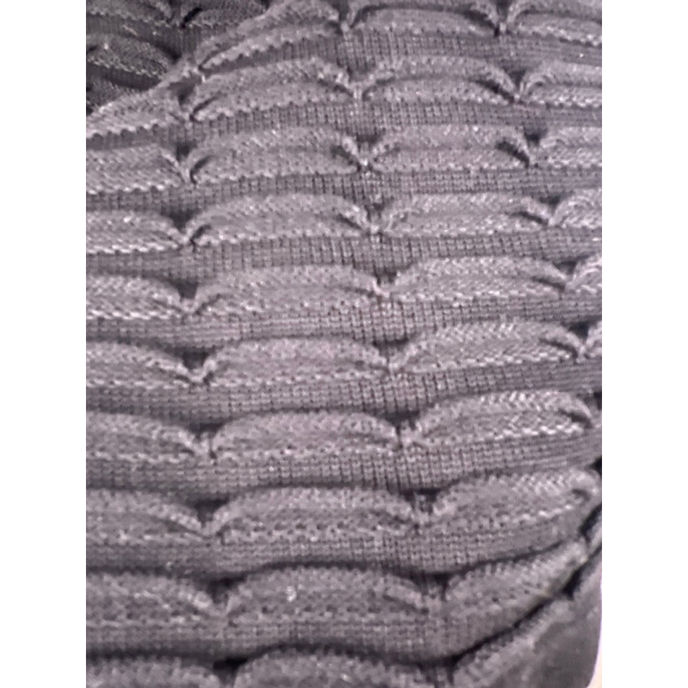 Cache Black Textured Knit Cardigan Sweater Small Rhinestone Button Y2K - Picture 4 of 5